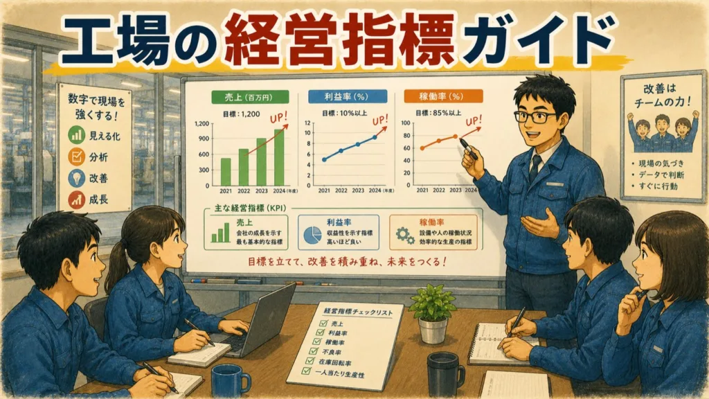 工場の経営指標ガイド｜売上・利益率・稼働率をチームで見える化