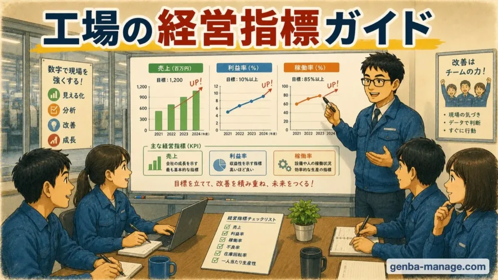 工場の経営指標ガイド｜売上・利益率・稼働率をチームで見える化