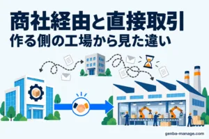 商社経由と直接取引 作る側の工場から見た違い
